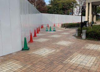 福岡県福岡市中央区 フラットパネル仮囲い工事　その⑴
