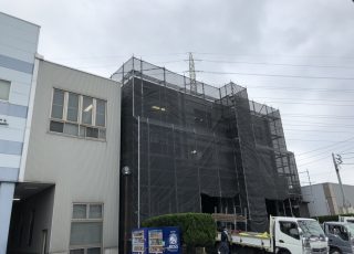 福岡県大野城市 改修工事　足場
