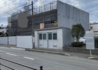 福岡県福岡市南区　改修工事現場 近隣対策 防音シート